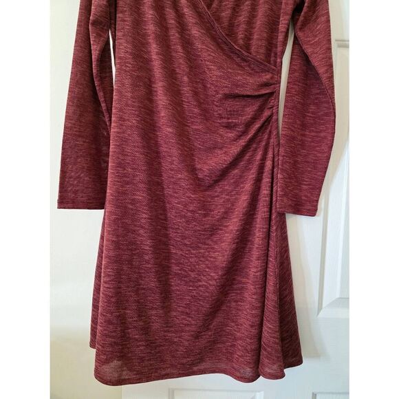 PrAna Women's Nadia Dress Sunwashed Red Space Dyed V-Neck Size L NWT - Picture 4 of 12